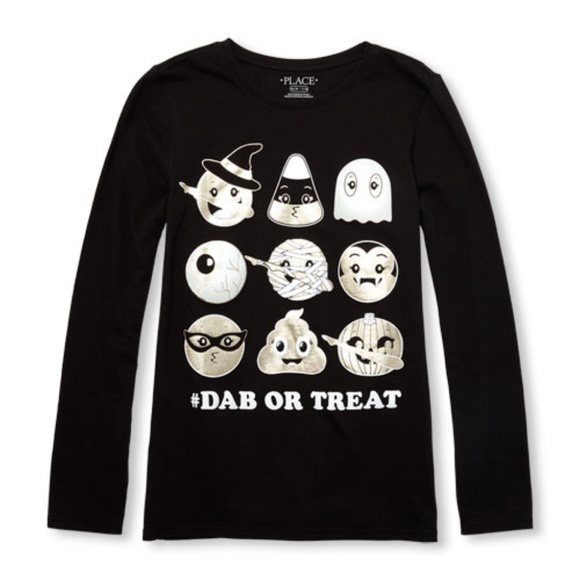 The Children's Place Other - Long Sleeves Emoji Halloween Shirt